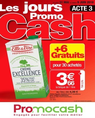 Les Jours PromoCash N11 Acte 3 du 31 mai au 9 juin 2018