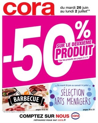 -50% sur le deuxieme produit