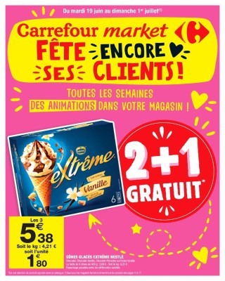 Carrefour market fete encore ses clients