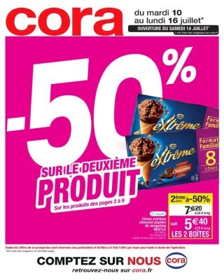 -50% sur le deuxieme produit