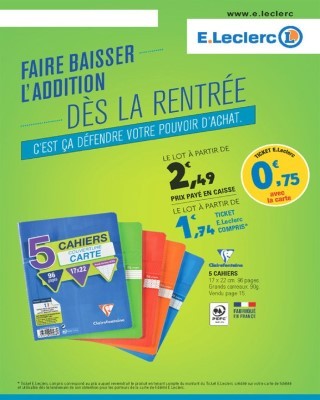 Faire baisser l'addition des la rentree