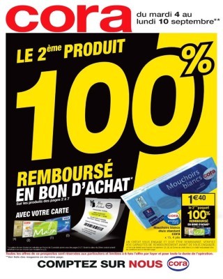 Le 2eme produit 100% rembourse en bon d'achat