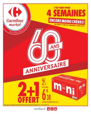 carrefour catalogue ans 60 1 Carrefour  2 anniversaire  Catalogue Market offert 60 ans