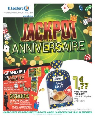 Jackpot Anniversaire Catalogue E Leclerc